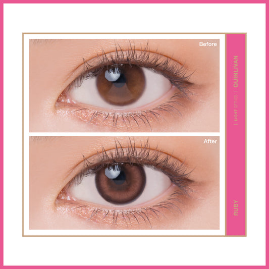 QUINLIVAN光｜微美瞳聖光系列彩色日拋10片裝-RUBY寶石紅