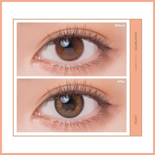 QUINLIVAN光｜微美瞳聖光系列彩色日拋10片裝-ROSY玫瑰棕